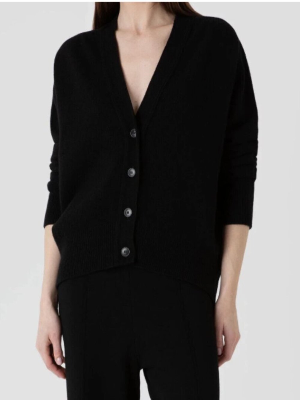 Sunspel Lambswool Cardigan- Small -Black